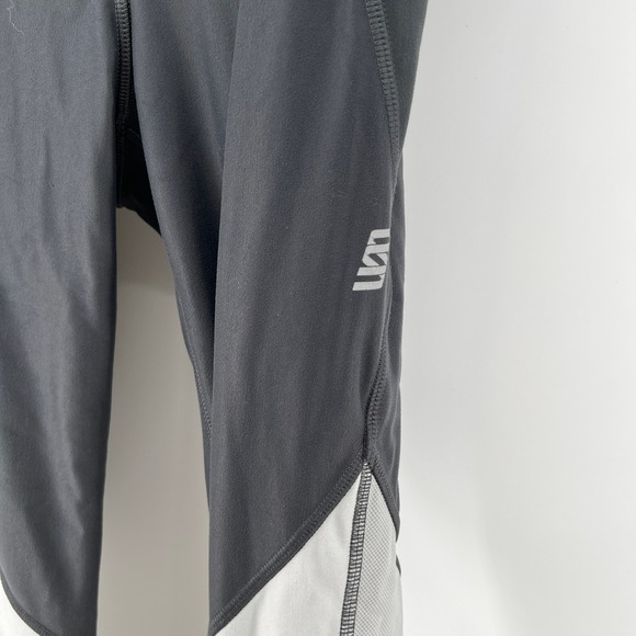 Second Skin Women‎ S Mid-Rise Compression 25" Ankle Leggings Tights Gray White - Picture 2 of 5